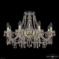 Хрустальная подвесная люстра Bohemia IVELE Crystal 1403/8/240 G R801