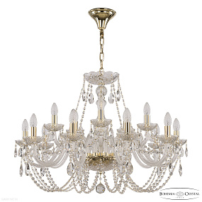 Большая хрустальная люстра Bohemia IVELE Crystal 101/10+5/300 G