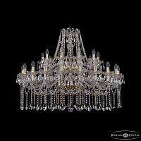 Большая хрустальная люстра Bohemia IVELE Crystal 1413/20+10/400/2d G