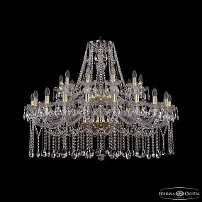 Большая хрустальная люстра Bohemia IVELE Crystal 1413/20+10/400/2d G