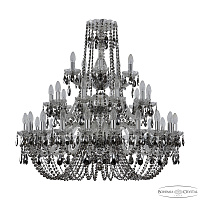 Большая хрустальная люстра Bohemia IVELE Crystal 1402/20+10+5/360/3d Ni R781