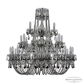 Большая хрустальная люстра Bohemia IVELE Crystal 1402/20+10+5/360/3d Ni R781