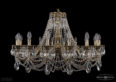 Литая подвесная люстра с хрусталем Bohemia IVELE Crystal 1702/16/335/C/GB