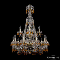 Хрустальная подвесная люстра Bohemia IVELE Crystal 1410/10+5/240/XL-91/2d G V1003