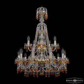 Хрустальная подвесная люстра Bohemia IVELE Crystal 1410/10+5/240/XL-91/2d G V1003