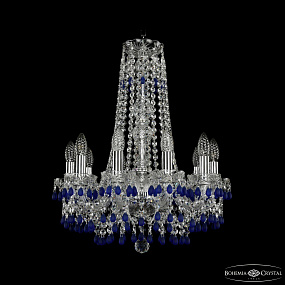 Хрустальная подвесная люстра Bohemia IVELE Crystal 1410/10/160/h-60 Ni V3001
