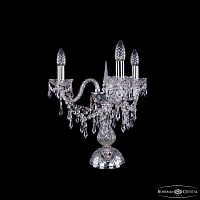 Настольная лампа с хрусталем Bohemia IVELE Crystal 1403L/3/141-39 Ni