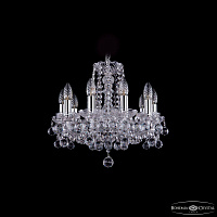 Хрустальная подвесная люстра Bohemia IVELE Crystal 1402/10/141/Ni/Balls