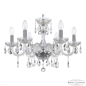 Хрустальная подвесная люстра Bohemia IVELE Crystal 117/6/195 Ni