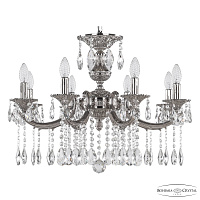 Подвесная хрустальная люстра Bohemia Ivele Crystal Verona 72208/8/210 A Ni
