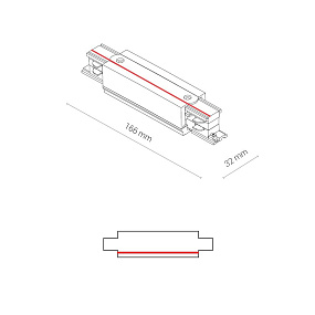 Коннектор прямой для 3-фазного шинопровода Nowodvorski Ctls Power 8708