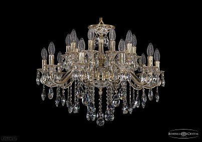 Литая подвесная люстра с хрусталем Bohemia IVELE Crystal 1703/20/225/B/GW