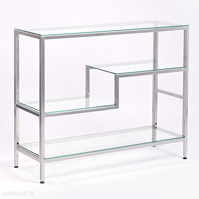 Консольный столик с полкой в прихожую AllConsoles  1011-CS clear