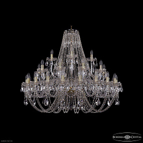 Большая хрустальная люстра Bohemia IVELE Crystal 1406/20+10+5/400 G