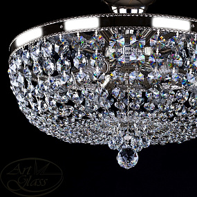 Люстра потолочная ARTGLASS GERTA DIA 450 NICKEL CE