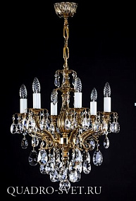 Люстра подвесная ARTGLASS ETELA VI. BRASS ANTIQUE CE