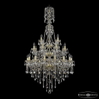 Большая хрустальная люстра Bohemia IVELE Crystal 1415/16+8+4/300/XL-155/3d G