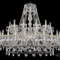 Хрустальная подвесная люстра Bohemia IVELE Crystal 1411/24+12/460/G