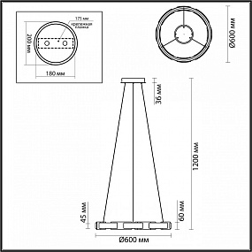 Подвесная светодиодная люстра Odeon Light Fierro 4991/55L