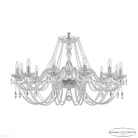 Большая хрустальная люстра Bohemia IVELE Crystal 101/12/360 Ni