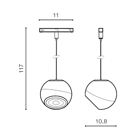 Трековый LED светильник для магнитного трека Azzardo Skye Track Magnetic AZ4637
