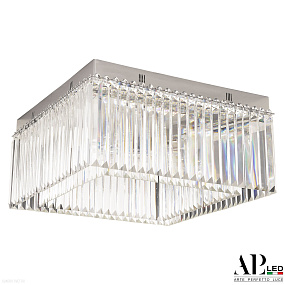 Хрустальная потолочная светодиодная люстра APL LED Sicilia SH10.52.A.Ni.4000.PK