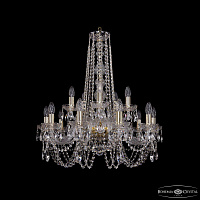 Хрустальная подвесная люстра Bohemia IVELE Crystal 1402/10+5/240/h-75 G
