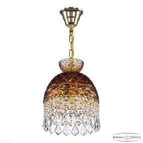 Хрустальный подвесной светильник Bohemia IVELE Crystal 5478/22 G Amber/M-1F Leafs