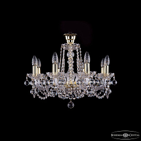 Хрустальная подвесная люстра Bohemia IVELE Crystal 1402/8/195/G/Balls/Tube