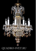 Люстра подвесная ARTGLASS PROSERPINA XII. BRASS ANTIQUE CE - 8003