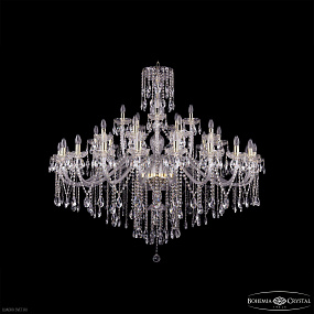 Большая хрустальная люстра Bohemia IVELE Crystal 1415/20+10+5/530 G