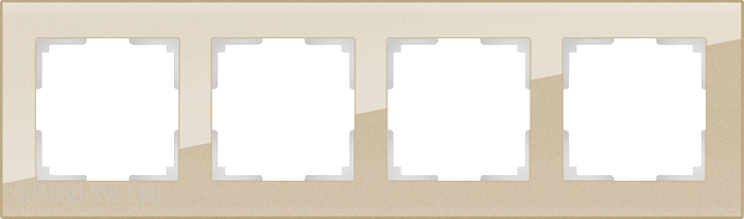 Рамка на 4 поста (шампань) Werkel WL01-Frame-04