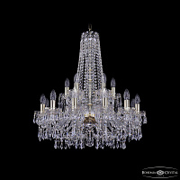 Большая хрустальная люстра Bohemia IVELE Crystal 1403/12+6/240/h-76 G