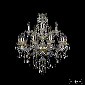 Хрустальная подвесная люстра Bohemia IVELE Crystal 1415/10+5/220/2d G