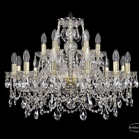 Хрустальная подвесная люстра Bohemia IVELE Crystal 1411/12+6/240/G