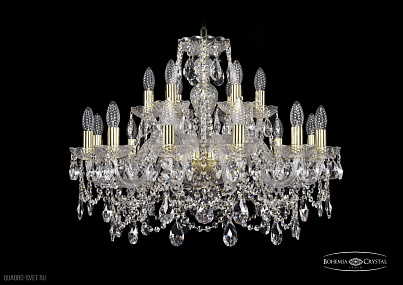 Хрустальная подвесная люстра Bohemia IVELE Crystal 1411/12+6/240/G