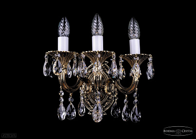 Бра литое с хрусталем Bohemia IVELE Crystal 1702B/3/175 A/GB