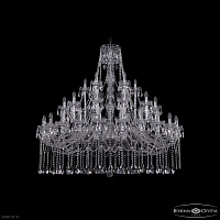 Большая хрустальная люстра Bohemia IVELE Crystal 1413/24+12+6/530 Ni