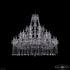 Большая хрустальная люстра Bohemia IVELE Crystal 1413/24+12+6/530 Ni