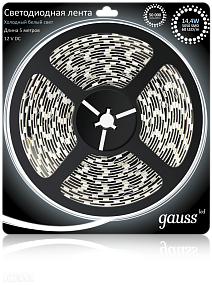 Светодиодная лента GAUSS 14.4 Вт/м 5050 SMD 6500K