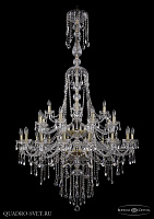Хрустальная подвесная люстра Bohemia IVELE Crystal 1415/16+8+4/400/XL-185/2d/G