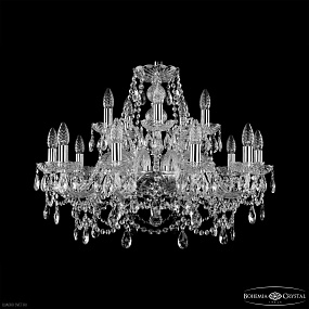 Хрустальная подвесная люстра Bohemia IVELE Crystal 1411/10+5/240 Ni