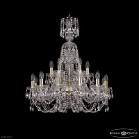 Хрустальная подвесная люстра Bohemia IVELE Crystal 1406/12+6/240/XL-78 G