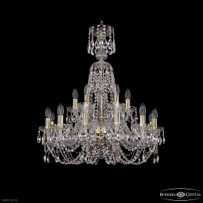 Хрустальная подвесная люстра Bohemia IVELE Crystal 1406/12+6/240/XL-78 G