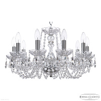 Хрустальная подвесная люстра Bohemia IVELE Crystal 119/10/200 Ni