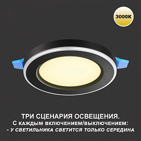 Светильник встраиваемый светодиодный (три сценария работы) NOVOTECH SPAN 359019