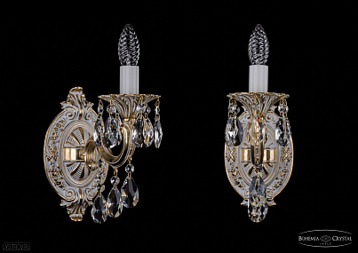 Бра литое с хрусталем Bohemia IVELE Crystal 1702B/1/175/B/GW