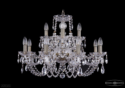 Хрустальная подвесная люстра Bohemia IVELE Crystal 1406/8+4/240/Pa