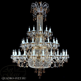 Люстра большая ARTGLASS PROSERPINA 48 BRASS ANTIQUE CE - 8003