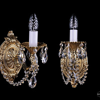 Бра литое с хрусталем Bohemia IVELE Crystal 1702B/1/175 C/G